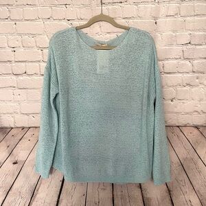 🆕 Be Cool Luciana Light Blue Beachy Open Knit Airy Sweater Size Medium